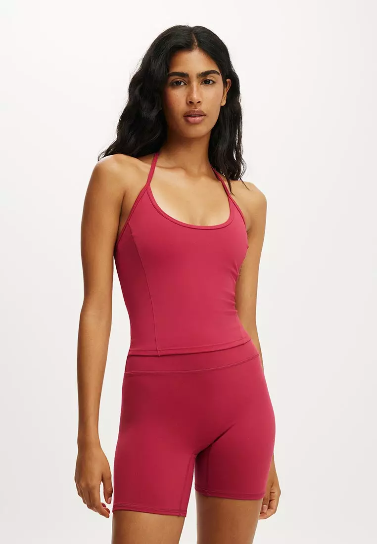 Ultra Move Scoop Halter Tank Top
