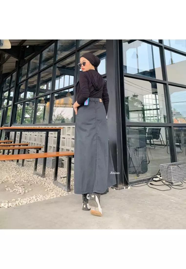 Highwaist Rok Slit Jeans Panjang 995 SEVENTY