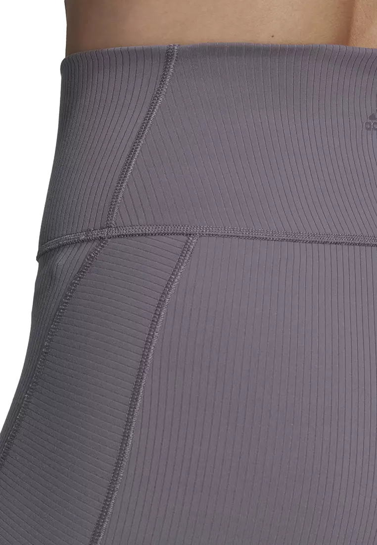 adidas Yoga Studio Luxe Wind Super-High-Waisted Rib Leggings