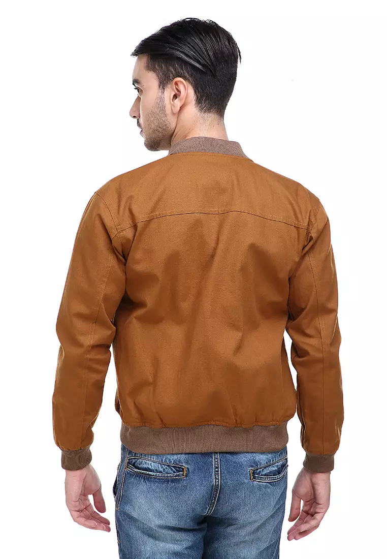 Jems Jacket Bomber Pria & Wanita Deluxe Material Canvas Baby Premium ORIGINAL - Gold