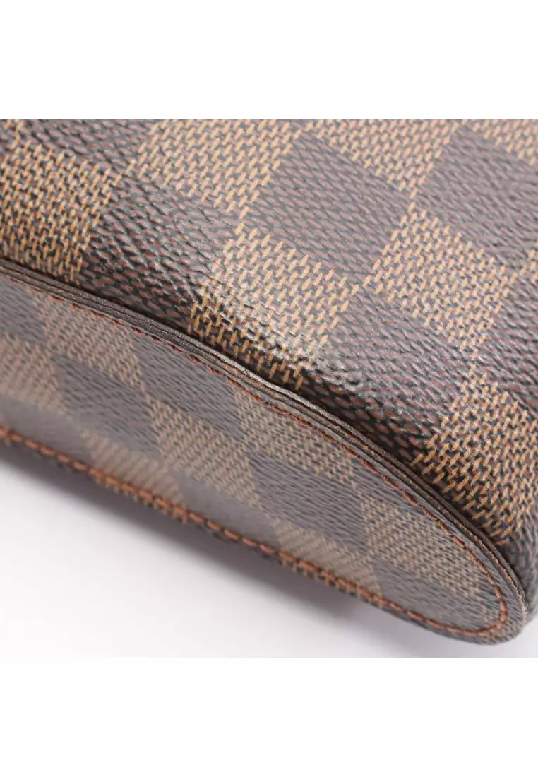 Pre-Loved Louis Vuitton Geronimos Damier  ebene body bag PVC Brown