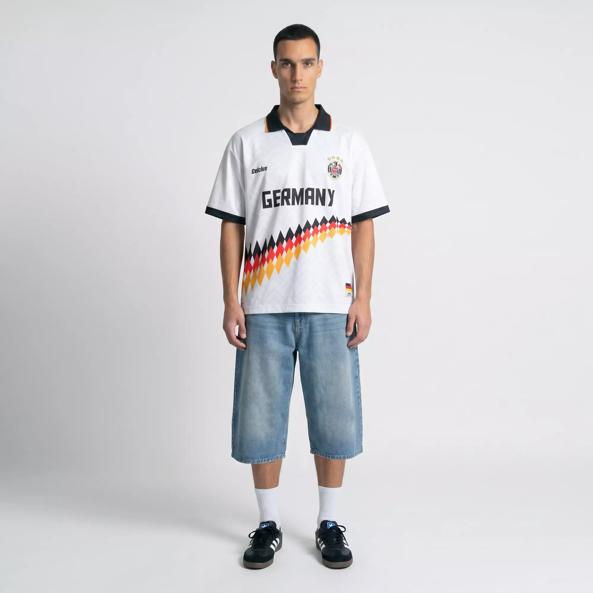 CELCIUS German Waving Flag Jersey LIN001927C Off White