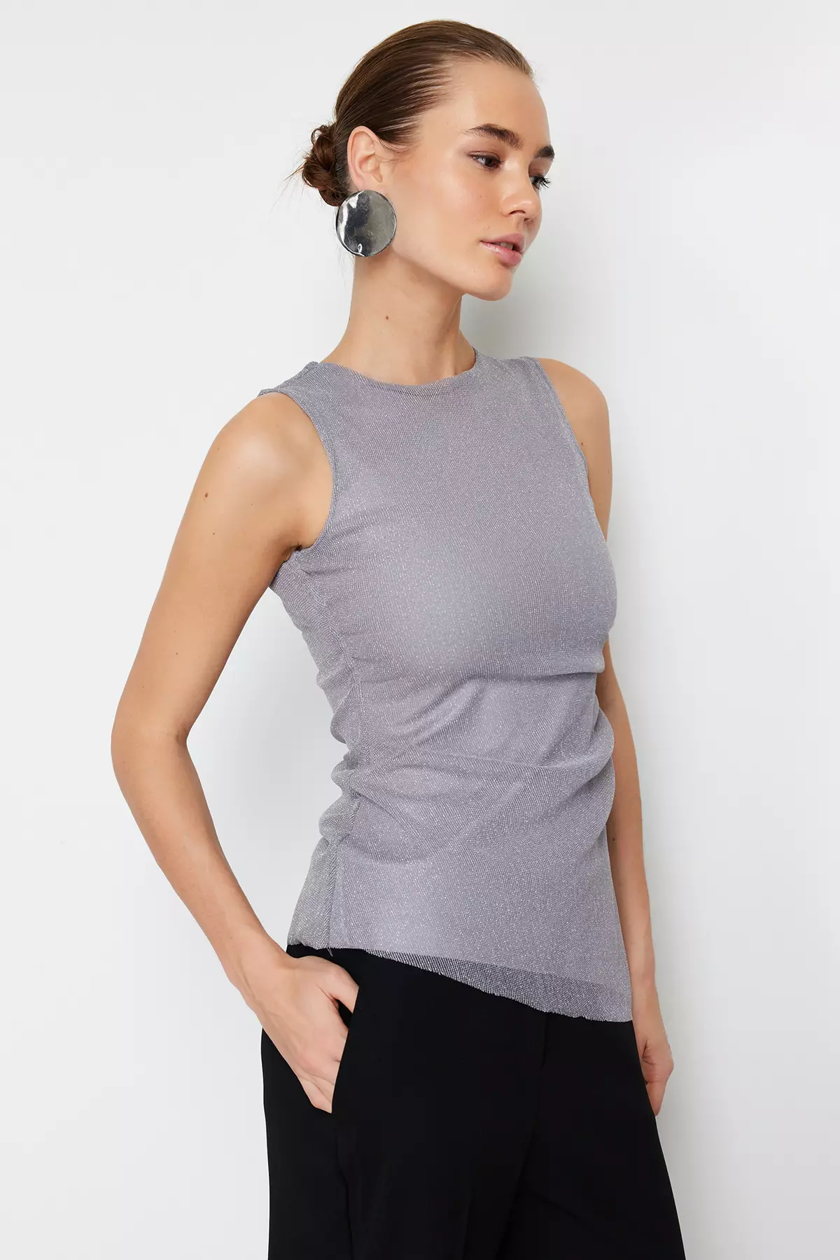 Sleeveless Ruched Top