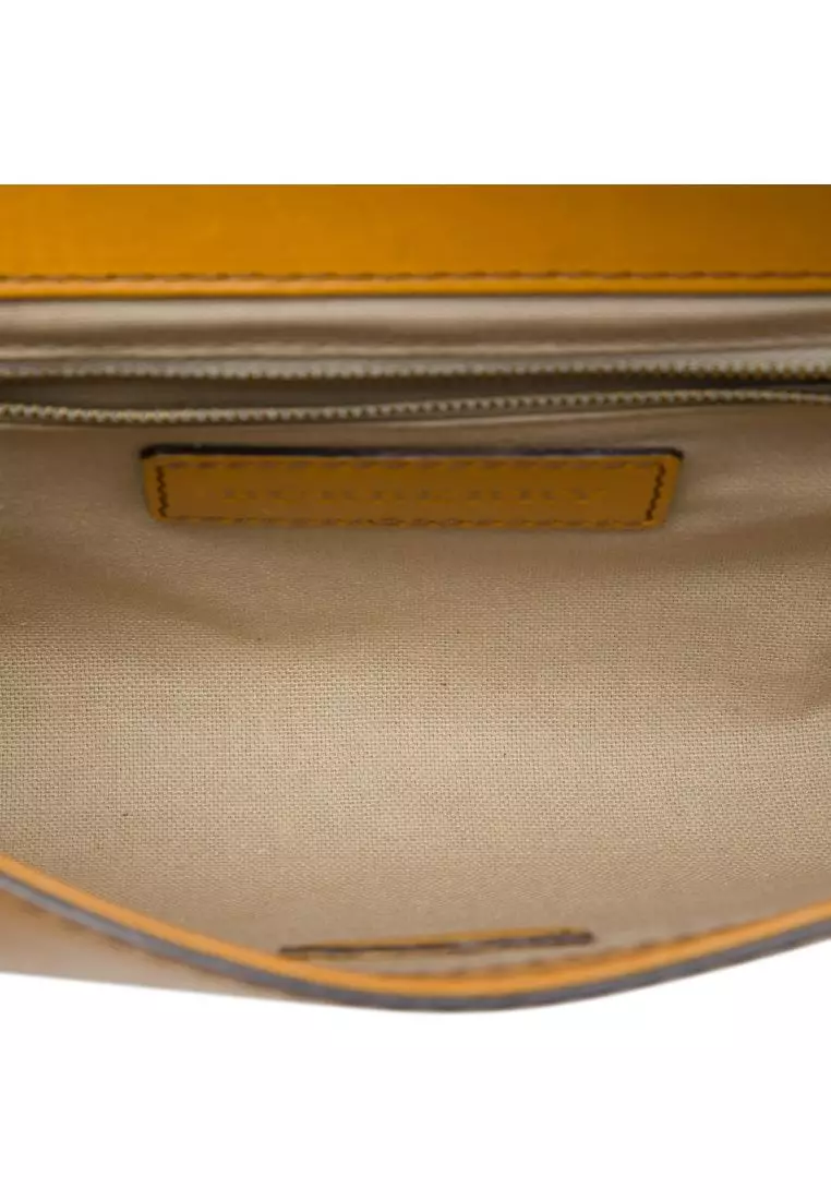 Pre-Loved Burberry House Check Canvas And Leather Trimmed Bridle Crossbody
