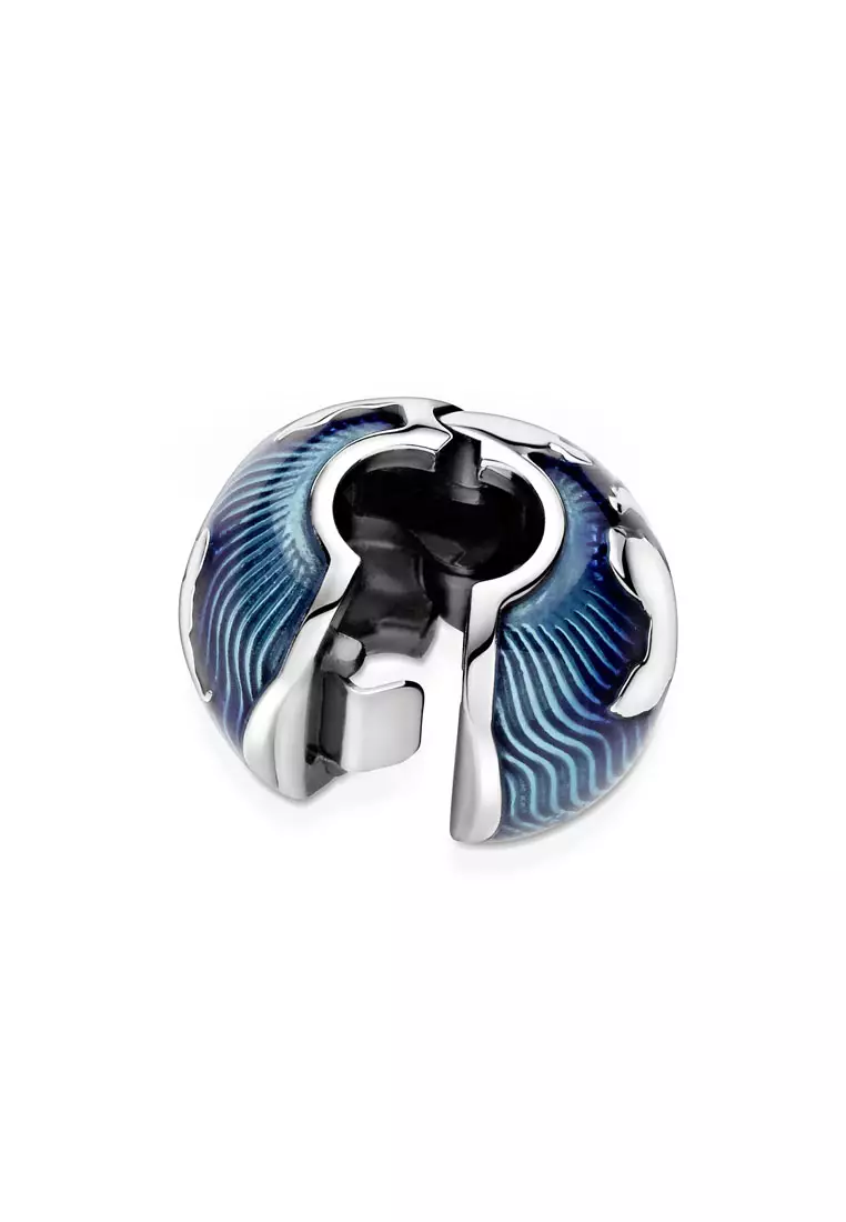 Blue Globe Clip Charm