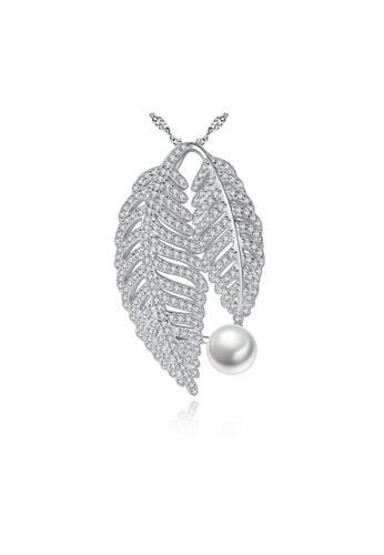 Rouse silver S925 Fashion Ol Leaf Necklace 48220AC6A59F19GS_1