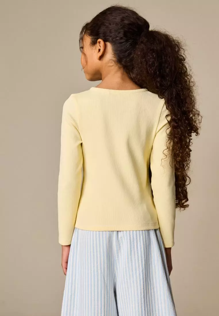 Long Sleeve Ribbed Cardigan