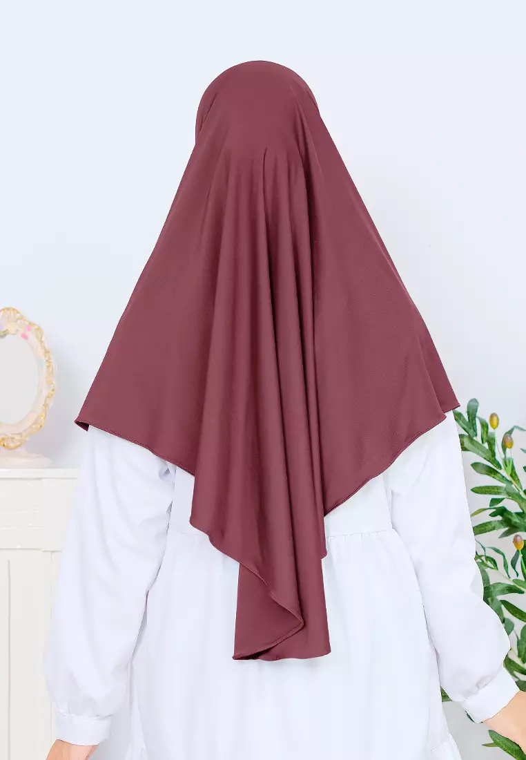 Cotton Bee - Kalea Bergo | Hijab Instan Malay | Jilbab Soft Pad Dagu - Red