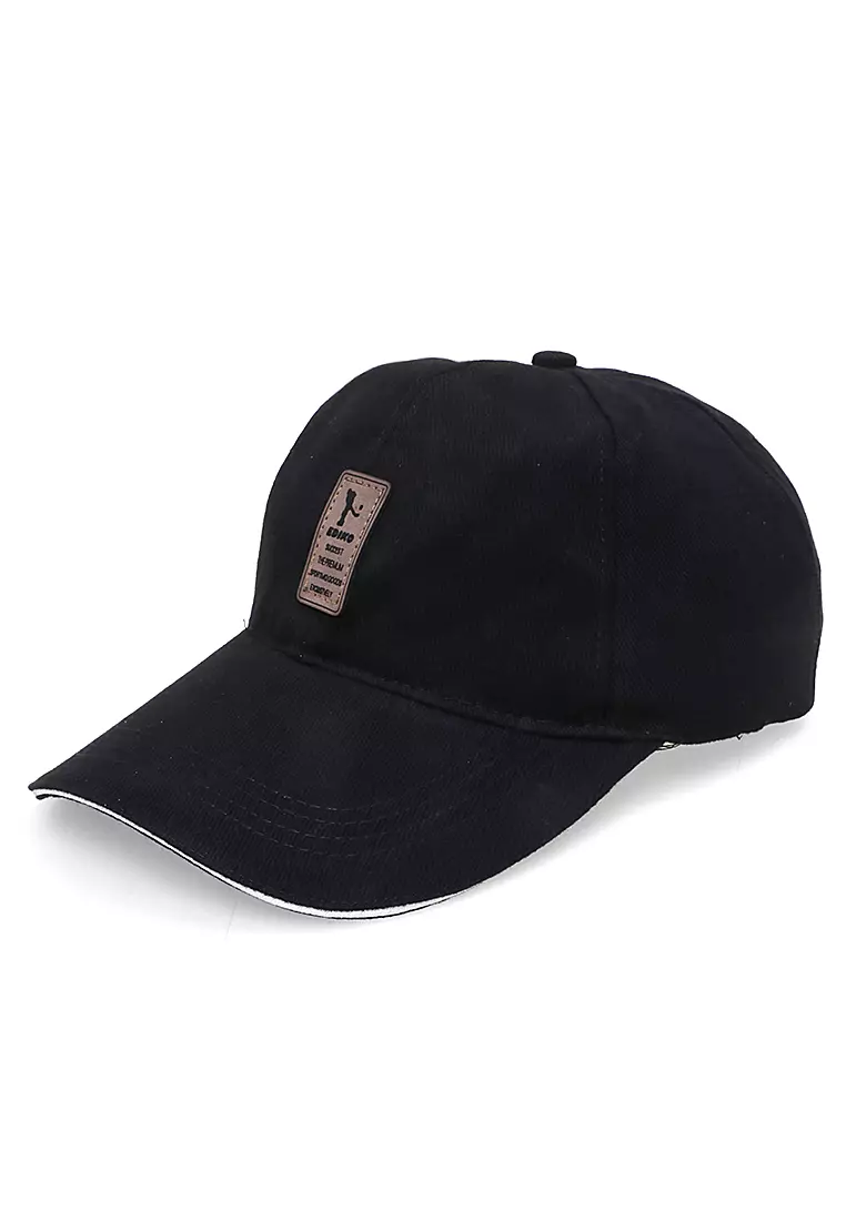 Drsh Topi Baseball Golf Pria & Wanita Logo Ediko Sport Fashion Resizable Strap Material Cotton ORIGINAL - Black