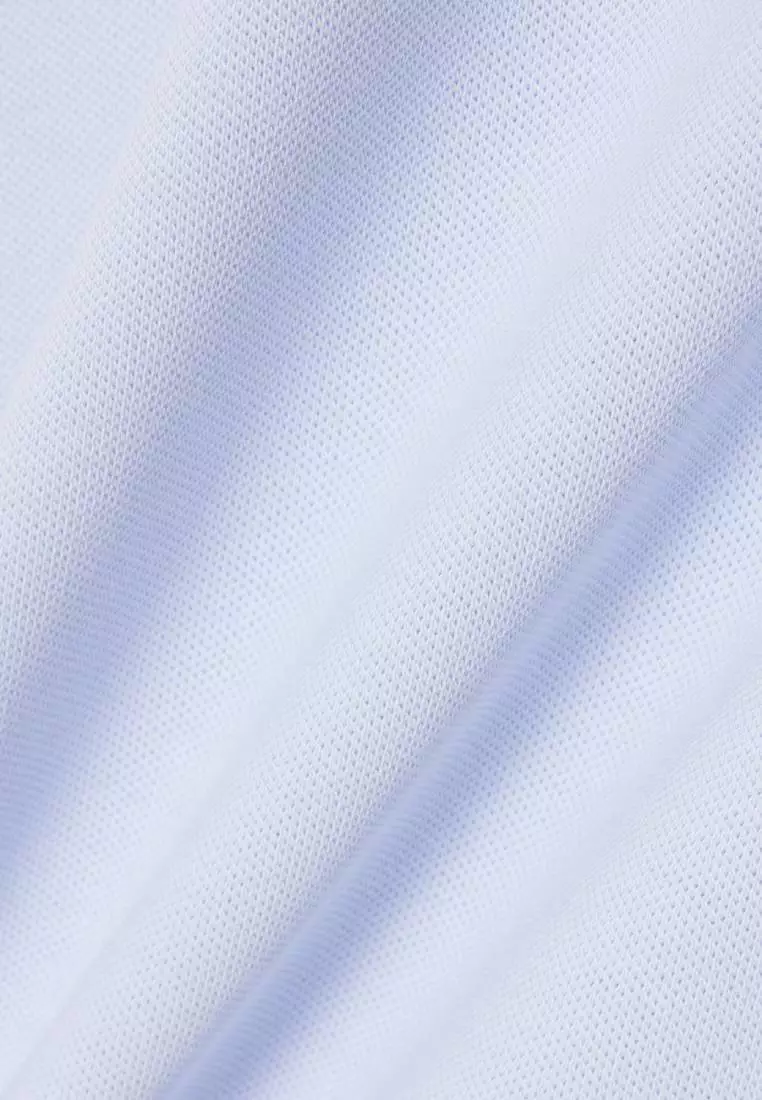 Stretch Piqué Stripe Collar T-shirt