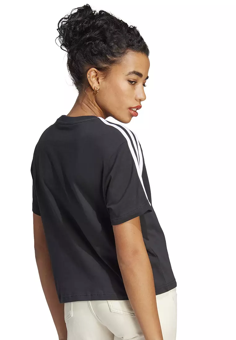 Essentials 3-Stripes Single Jersey Crop Top