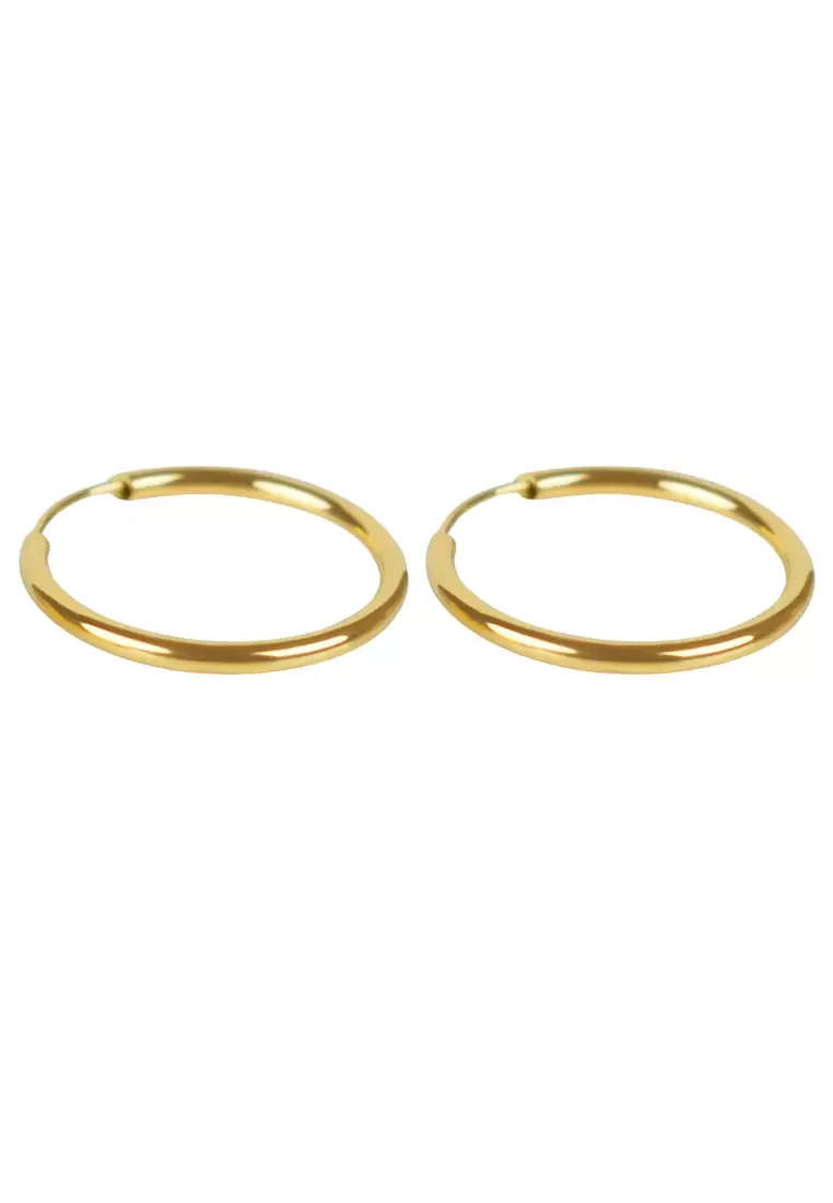 Small Easy Hoop Earrings 18k Gold