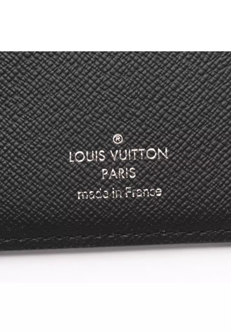 Pre-Loved Louis Vuitton Portefeuil Brother Damier Graphite Bi-fold Long Wallet PVC leather black
