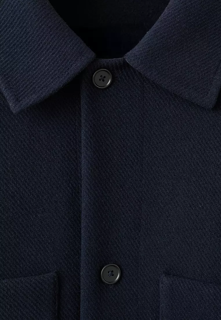 Wool-Blend Jacket with Pockets