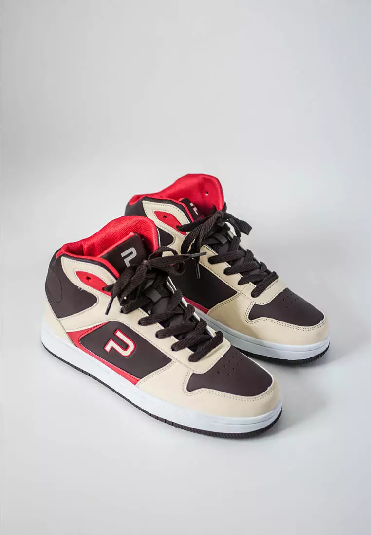 PAULMAY - Sepatu Sneakers Pria Lisbon High - Cream Brown