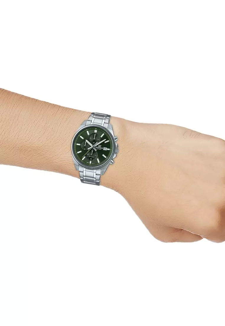 EFV-600D-3CV Men's Green Dial Stainless Steel Chronograph Watch