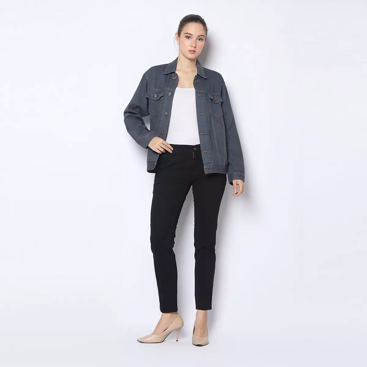 Bundling Fortune Celana Panjang Wanita Chinos Slim Fit Tebal Melar Soft Black and Khaki