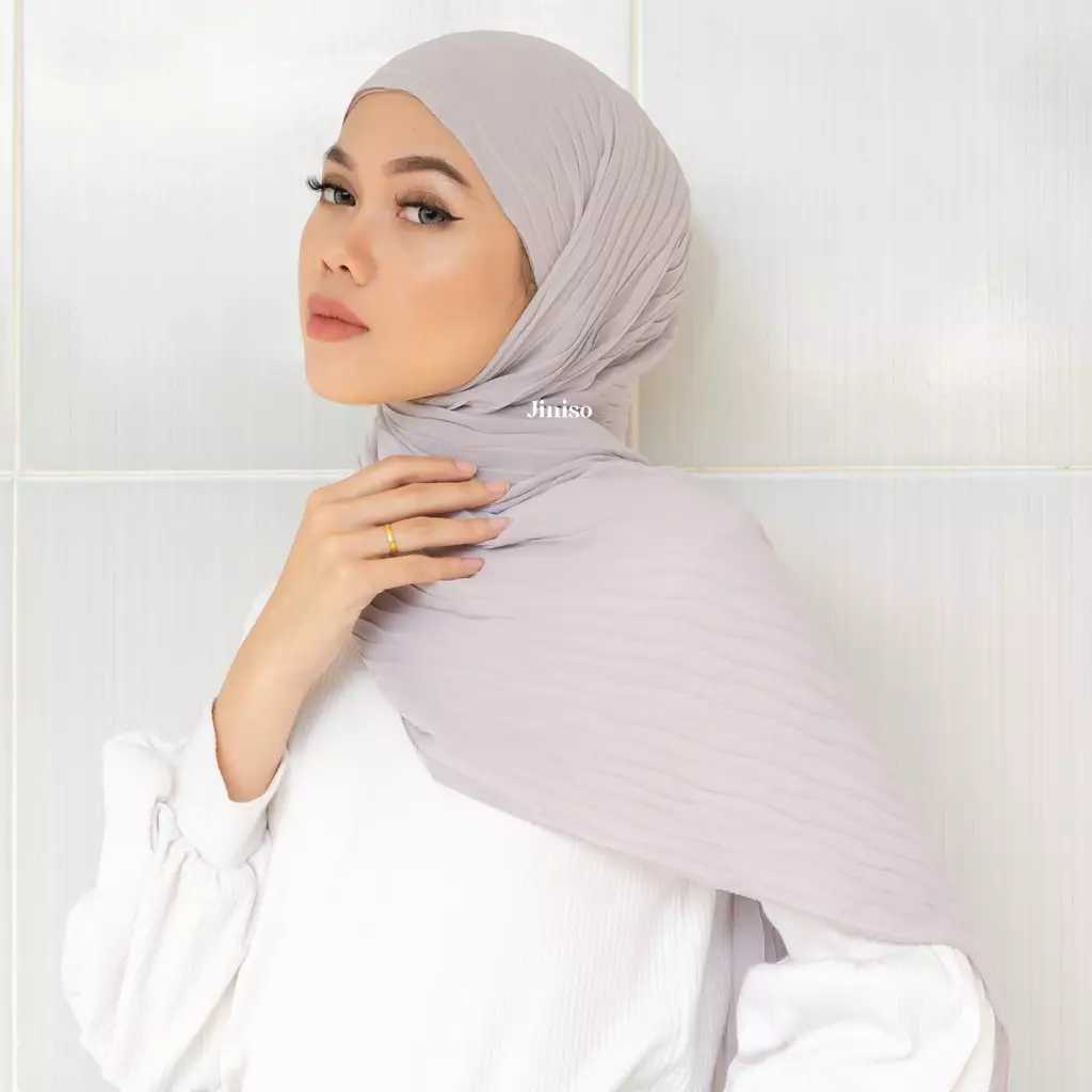 AURA Active Hijab Pashmina Full Plisket Wave
