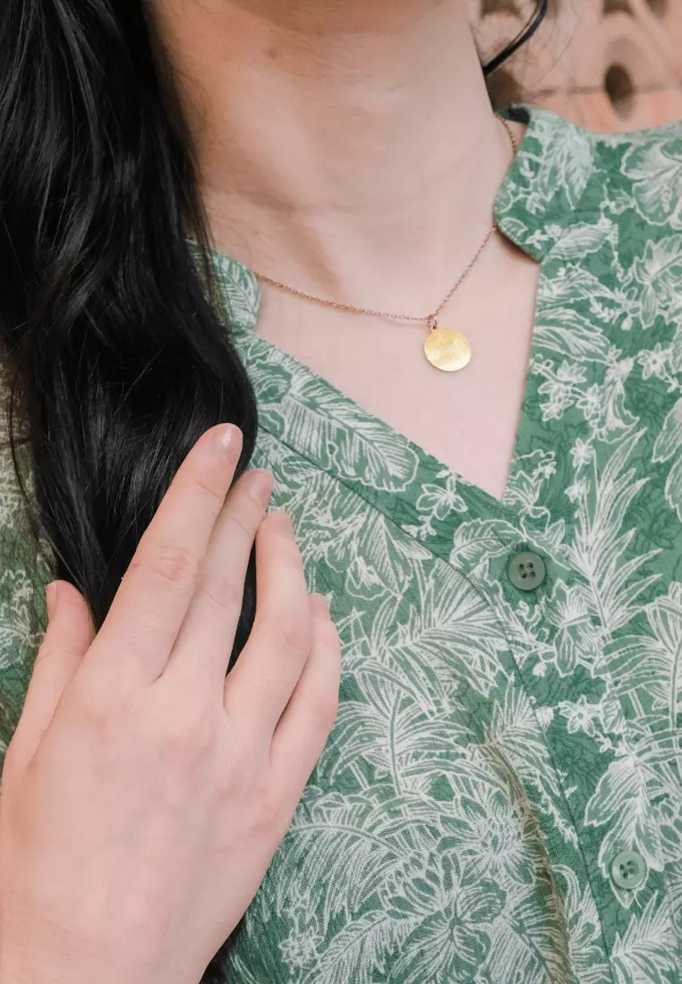 Urban Exchange Misha Kaftan Green - Gamis Kaftan Rayon