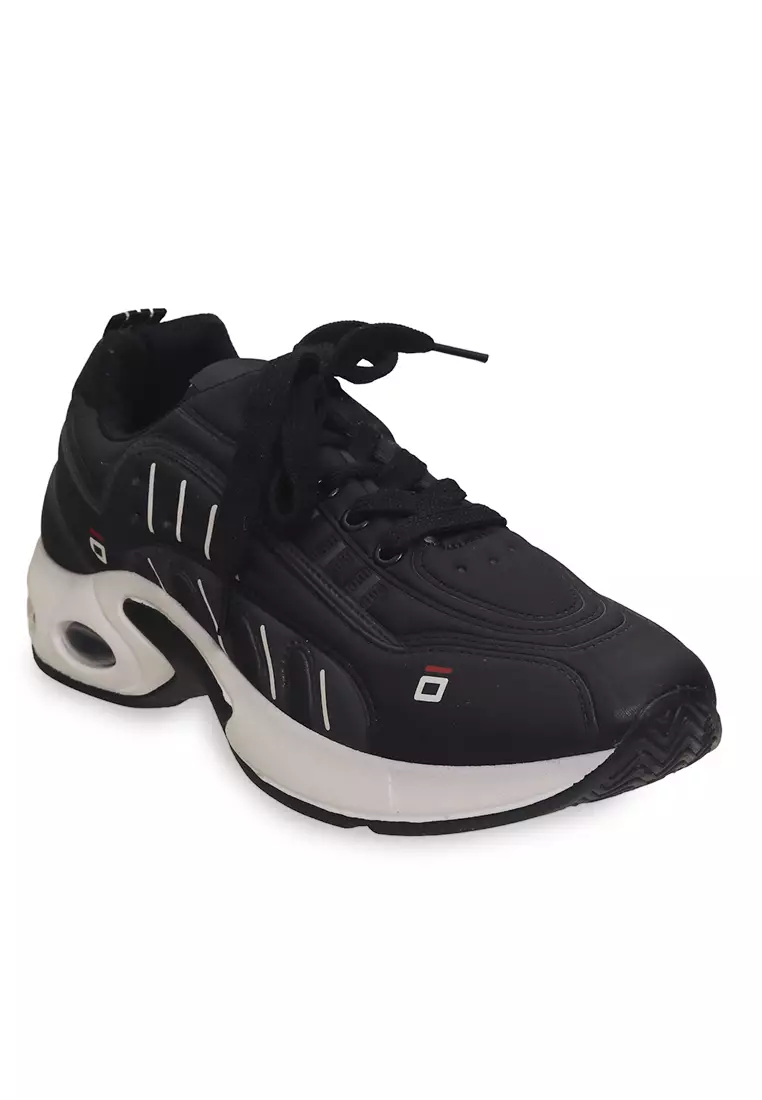 Anando Sepatu Sneakers Pria Anti Slip Casual Sporty Shoes Ringan Material Canvas ORIGINAL - Black