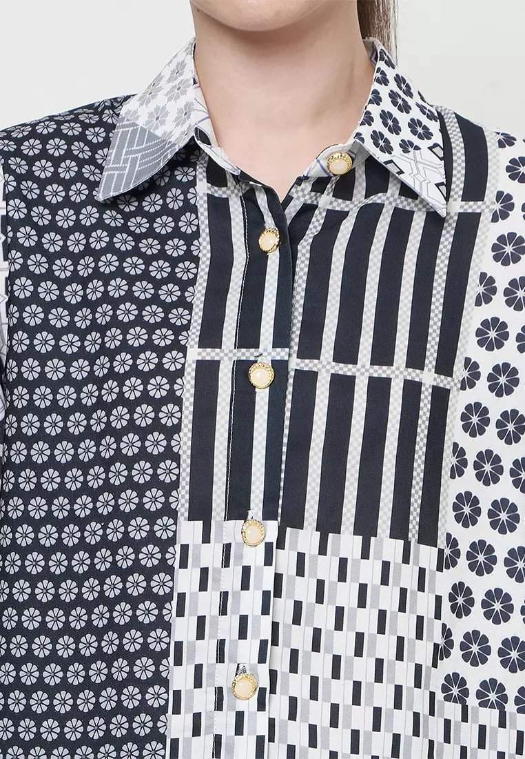 Kamilaa by Itang Yunasz Kara Shirt Black