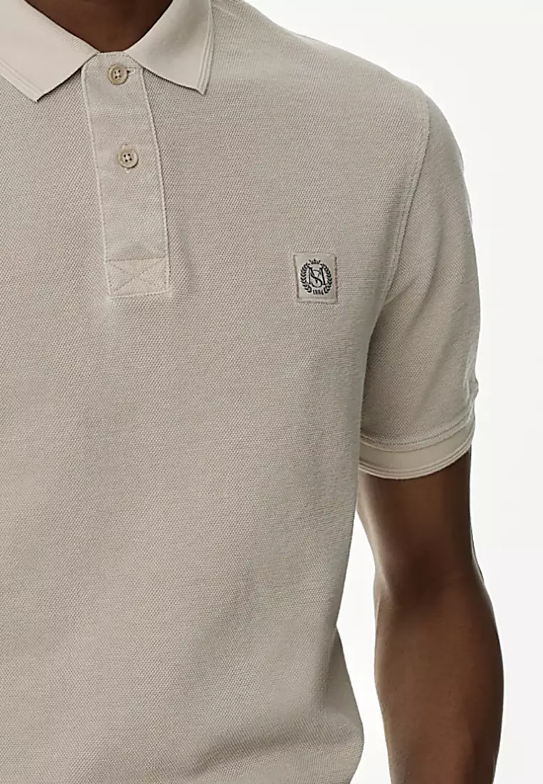 marks and spencer white polo shirt