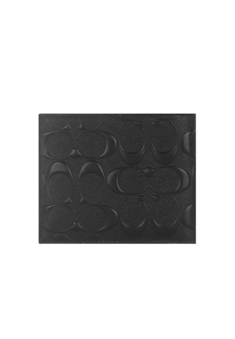 3 In 1 Wallet In Signature Leather Black CR957BLK
