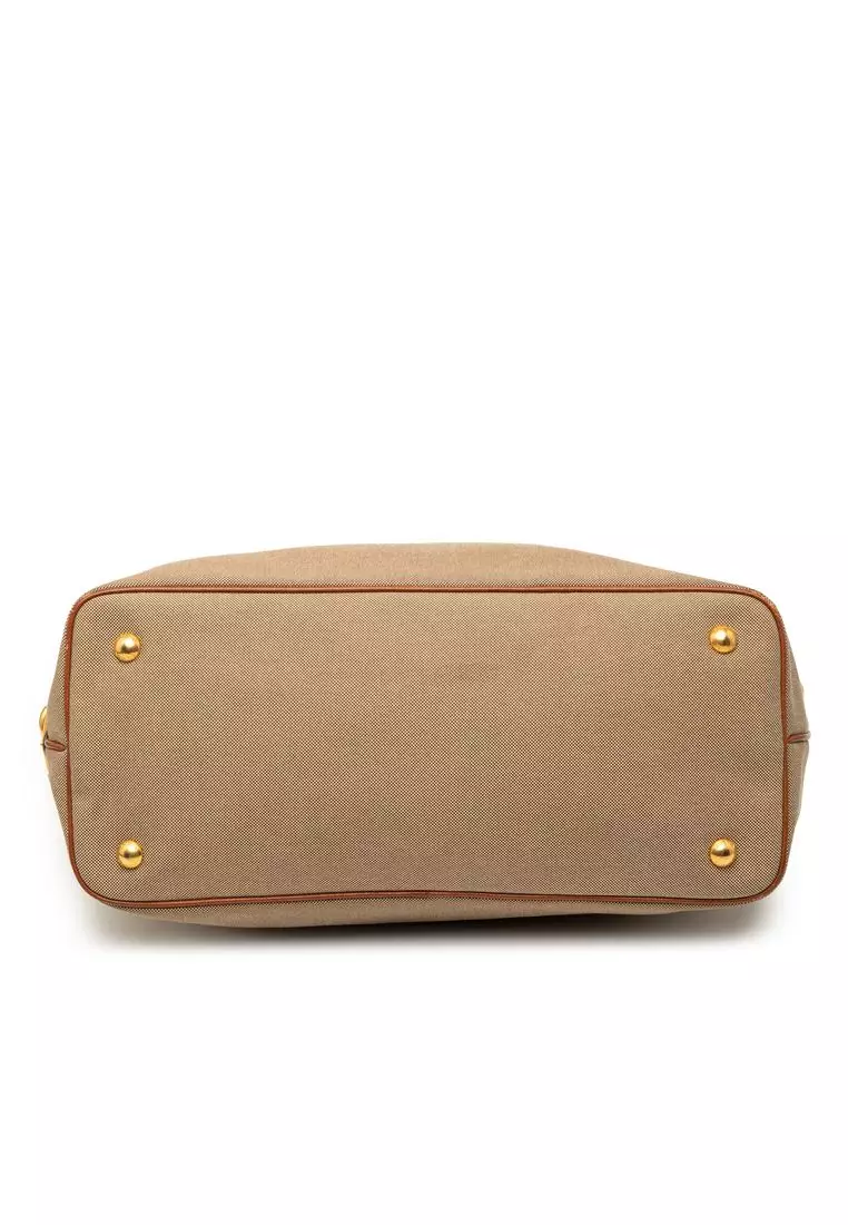 Pre-Loved Prada Canvas Canapa Logo Convertible Tote