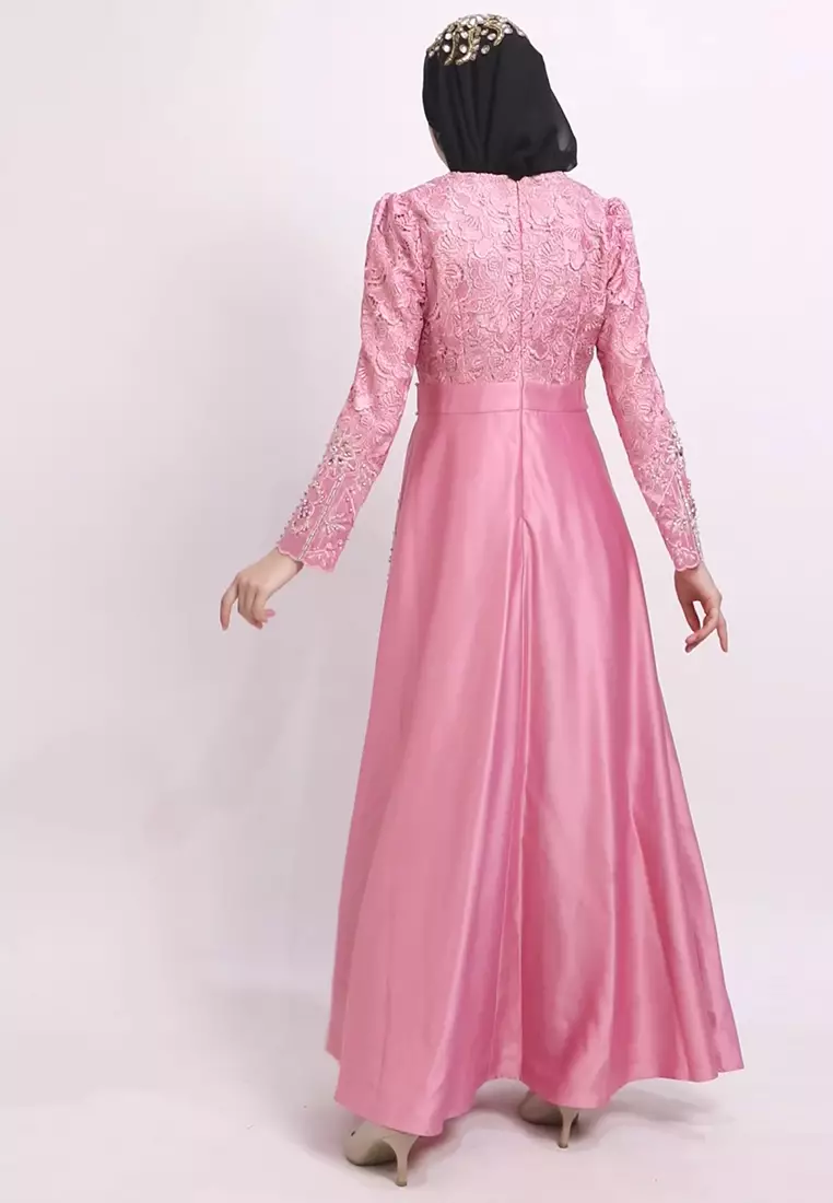 Bibiq Gamis Satin Brokat