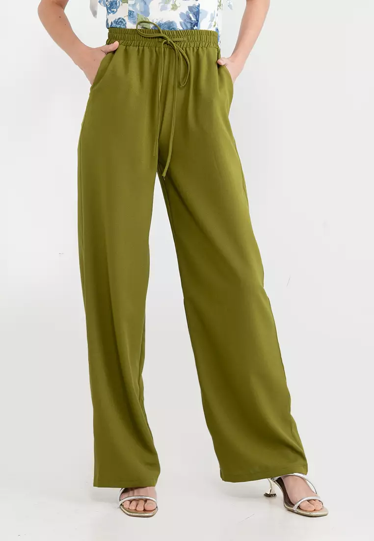 Buy Artist High Waist Pants With Drawstring Detail Online