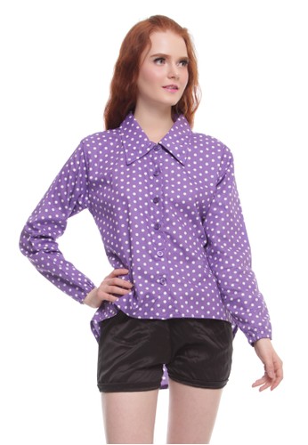Polka Purple Shirt Purple