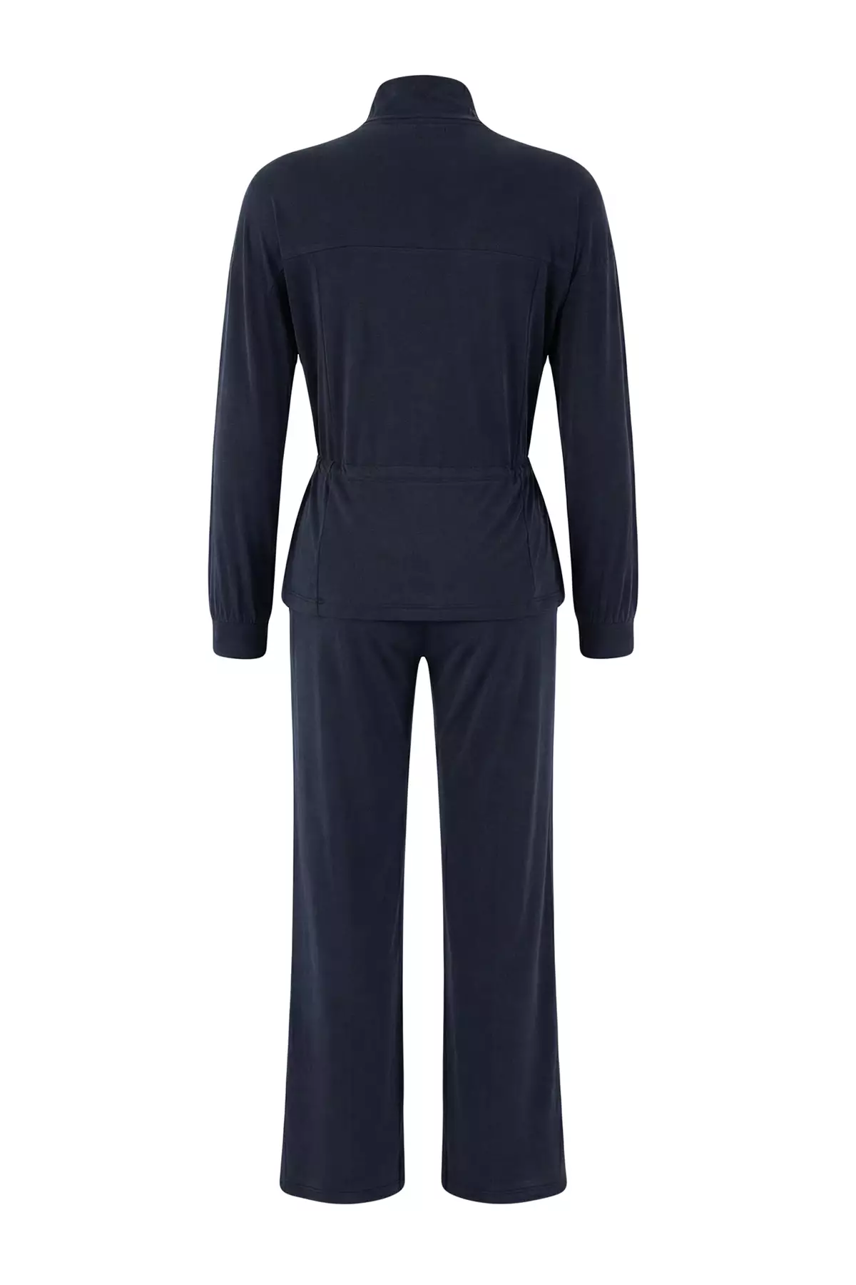 More Sustaniable Anthracite Oversize Zippered Modal Premium Knitted Top And Bottom Set Twoss26Au9