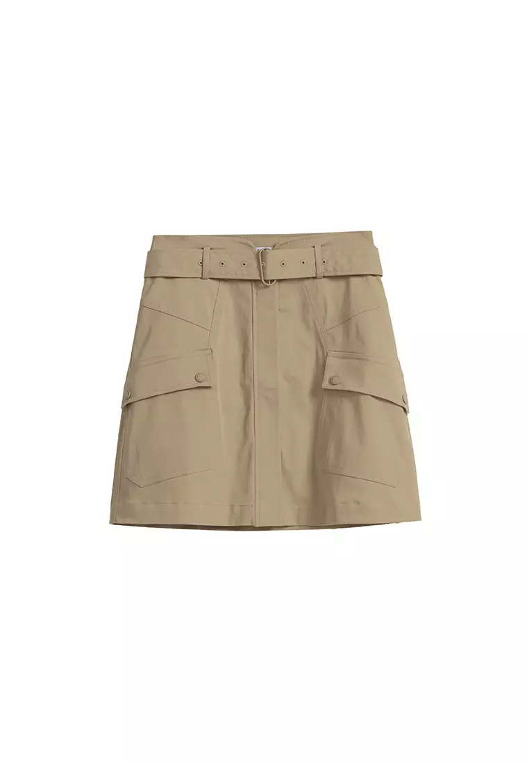 Buy Hopeshow Cargo Mini Skirt with Belt 2026 Online | ZALORA