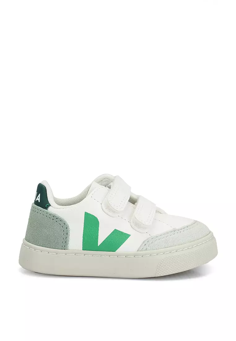 Discount on Veja  shoes - SKU: Small V-12 Chromefree Leather Sneakers