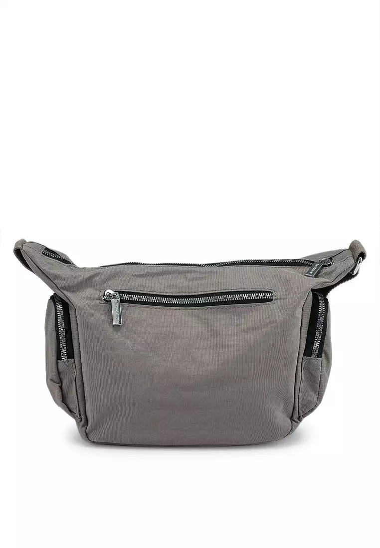 Metallic Series Crinkle Nylon Crossbody Bag