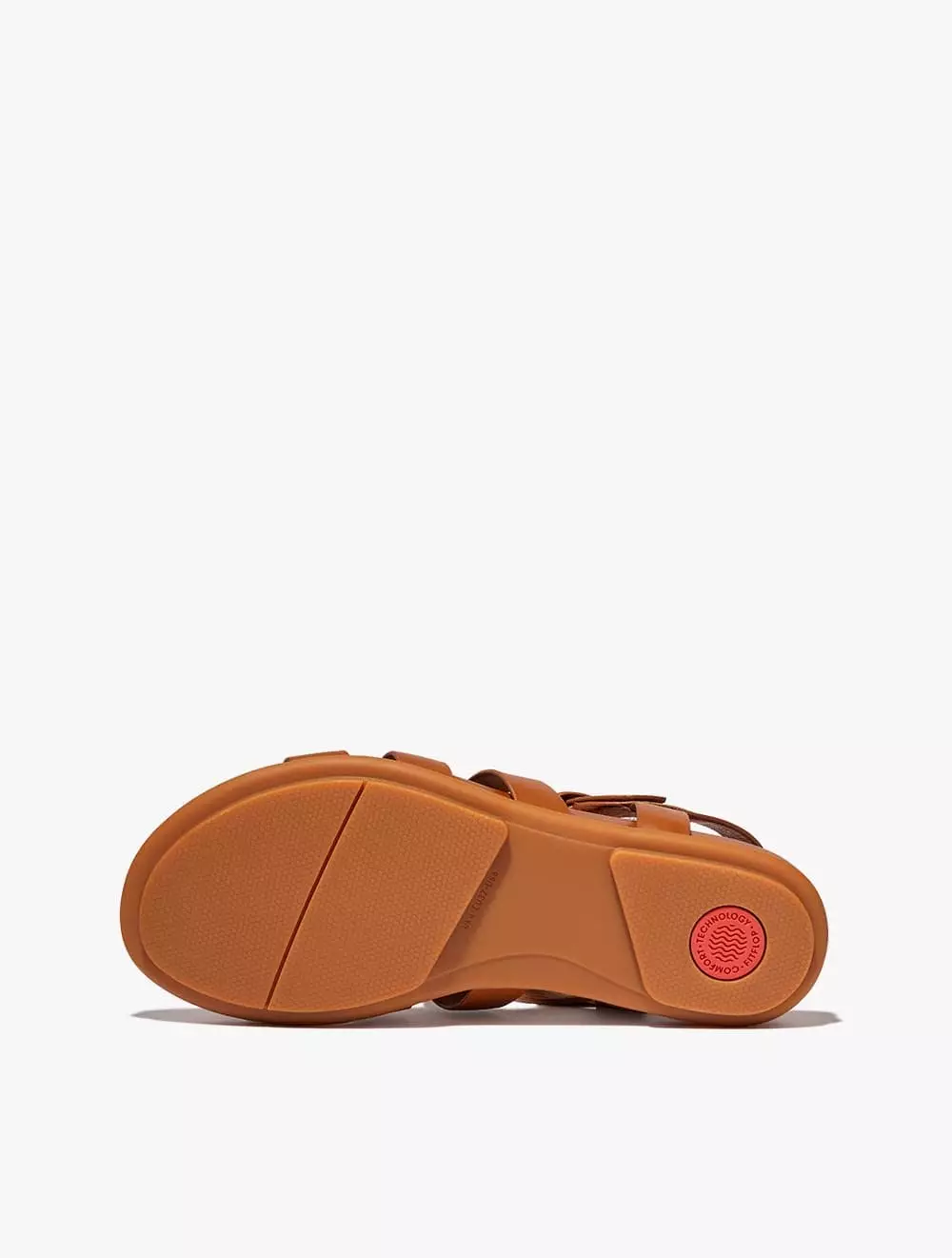 Fitflop Gracie Rubber-Buckle Leather Fisherman Sandals - Light Tan