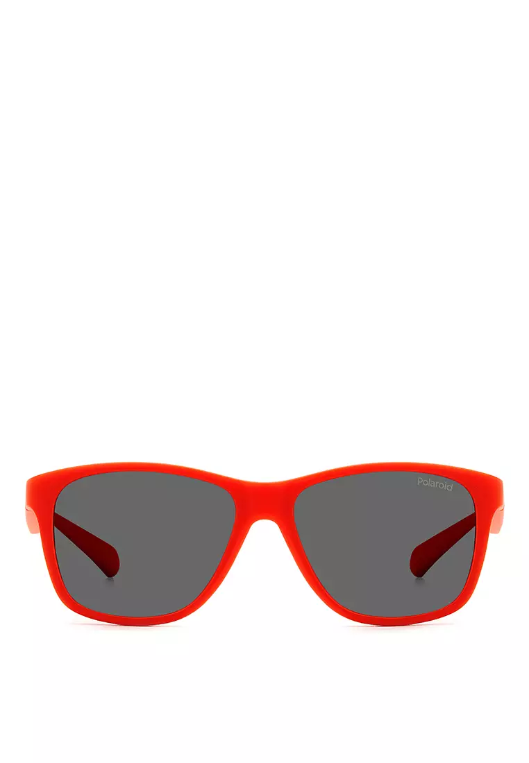 Polaroid Kids Sunglasses PLD 8052/S-IWK-M9, Round Shape with Red color