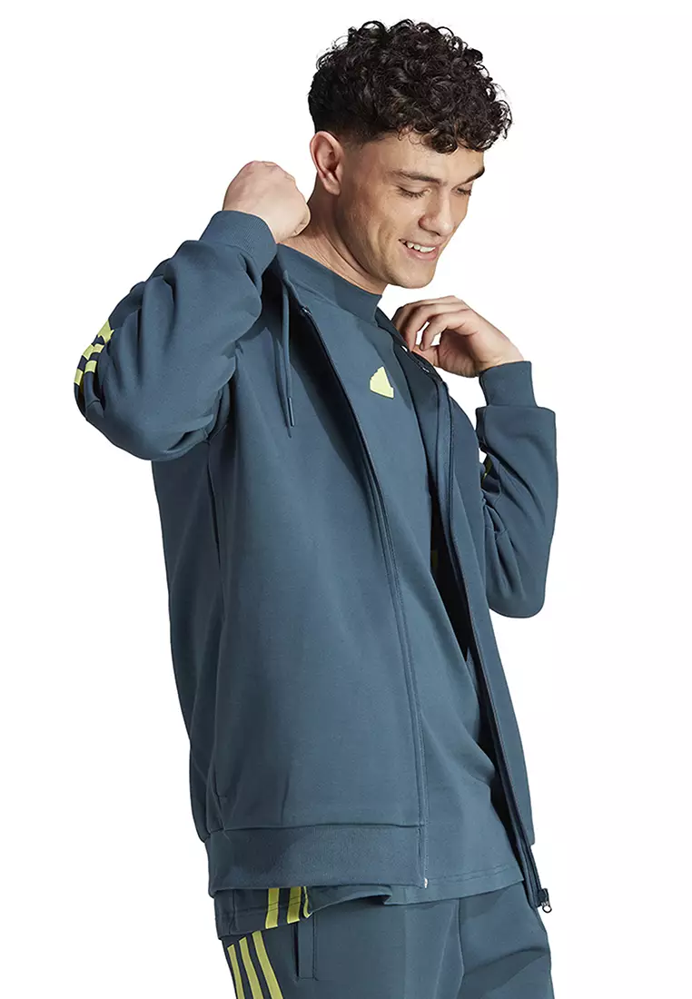 Adidas originals tape deals poly hoodie junior