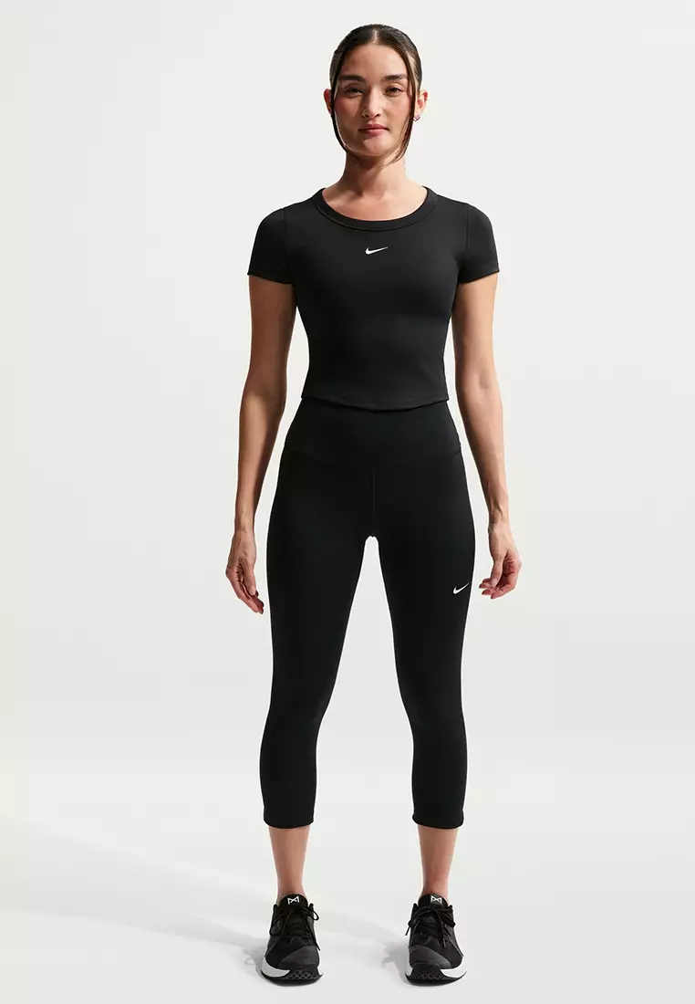 One Fitted Dri-FIT Short-Sleeve Cropped Top