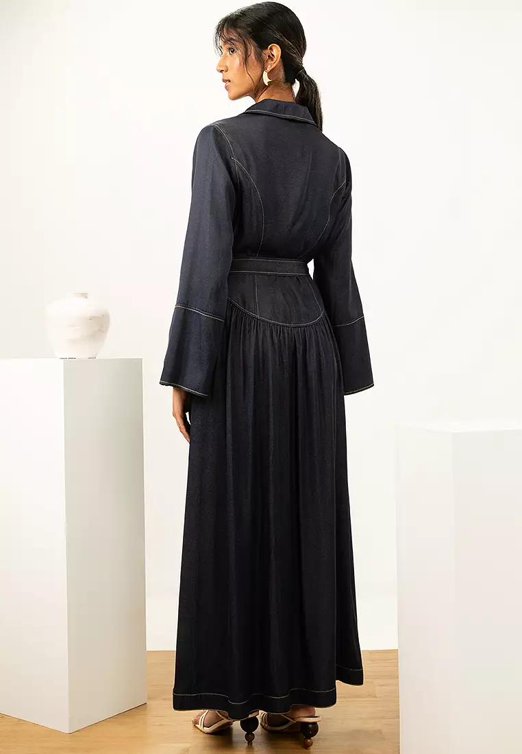 Rita Buttoned Denim Dress