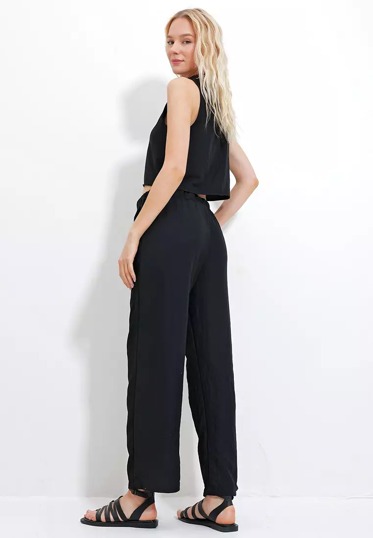 Crop Top and Pants Set