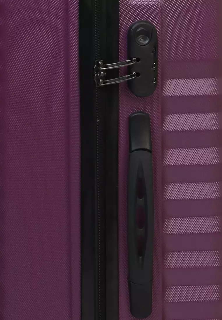 Austin Koper Unisex Size 24 Inch Travel Bag Large Compartment Material Fiber ABS ORIGINAL - Purple