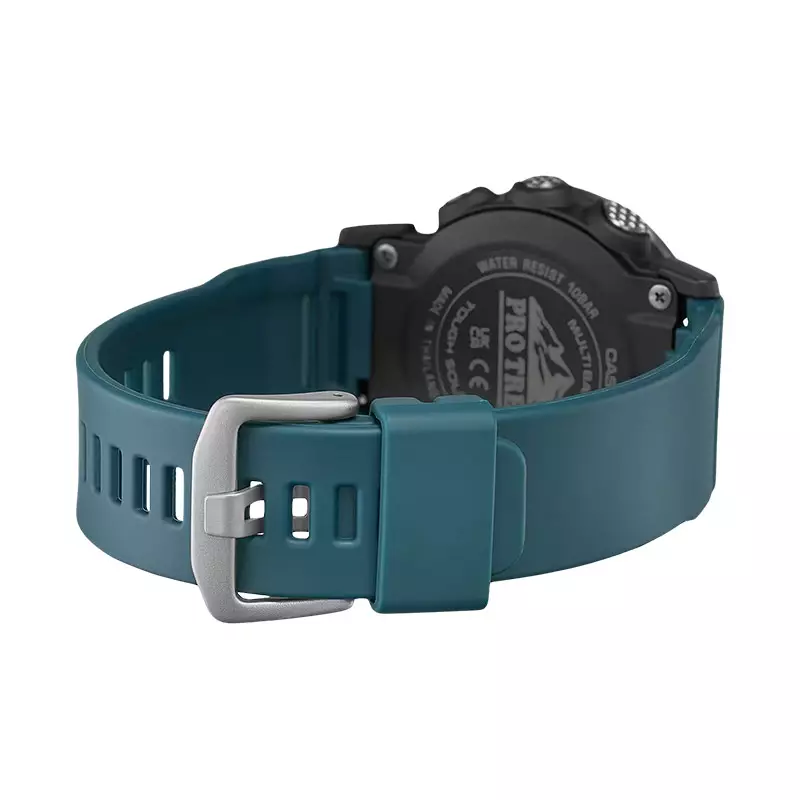 Jam Tangan Unisex Casio Pro Trek PRW-35Y-3DR Climber Line Tough Solar Digital Dial Green Resin Band