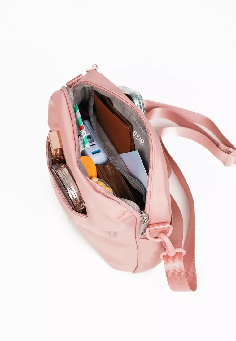 Crossing Anti-Theft RFID Crossbody Bag 4L - Dusty Pink