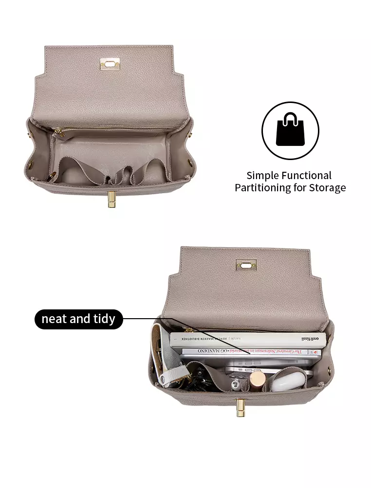 Victoria S 女士時尚休閒手提包 小號女士皮包/單肩包/斜背包/吊帶包 - 裸色