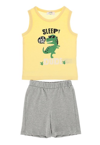 Trendyol yellow Printed Pajamas Set 9B7F6KAAE79C6BGS_1