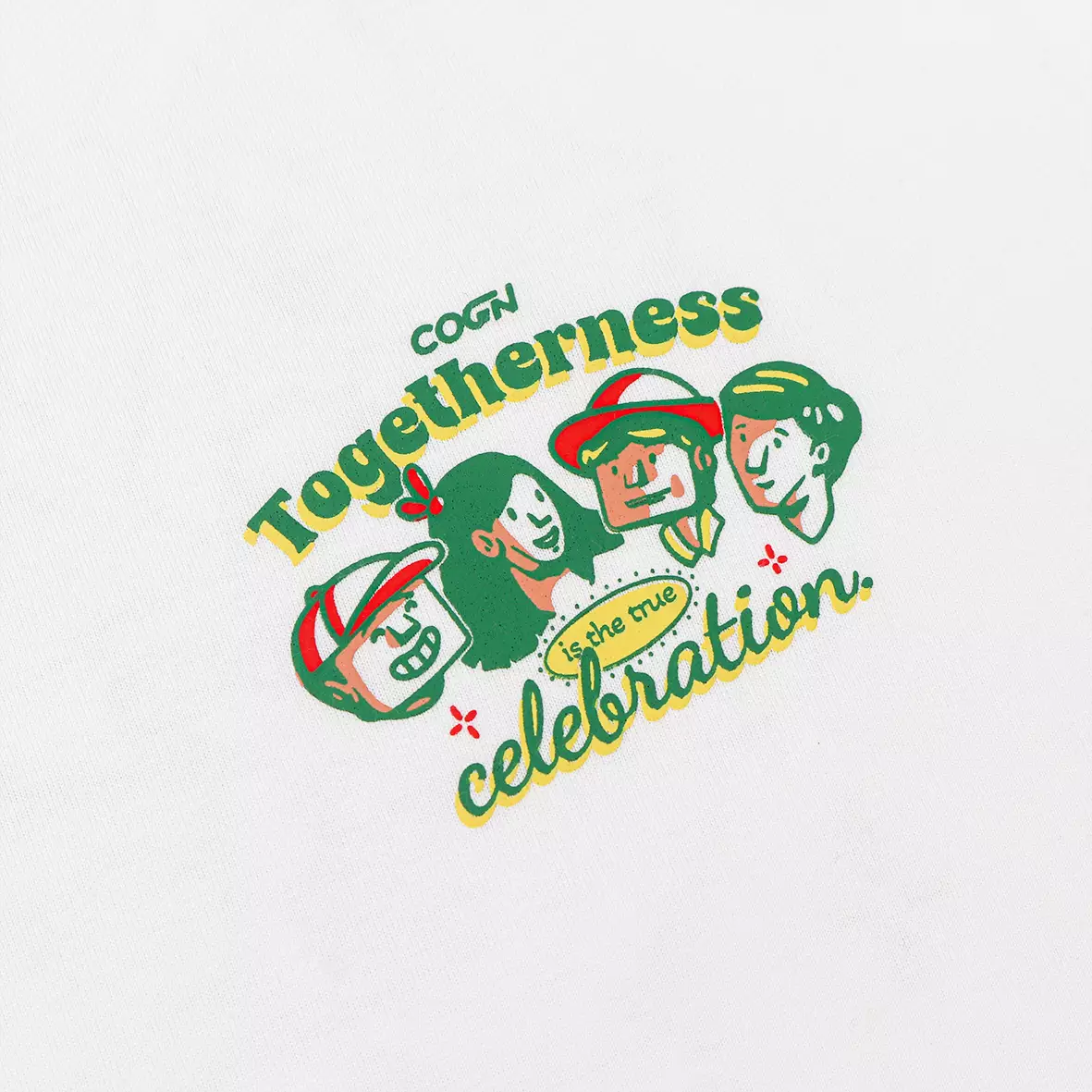 Cogen Kaos Putih T Shirt White Basic - Togetherness Warna Togetherness