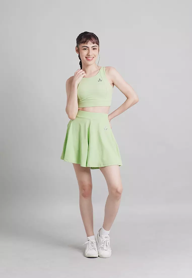 Wren Set: Crop Top Sports Bra & Culottes Shorts