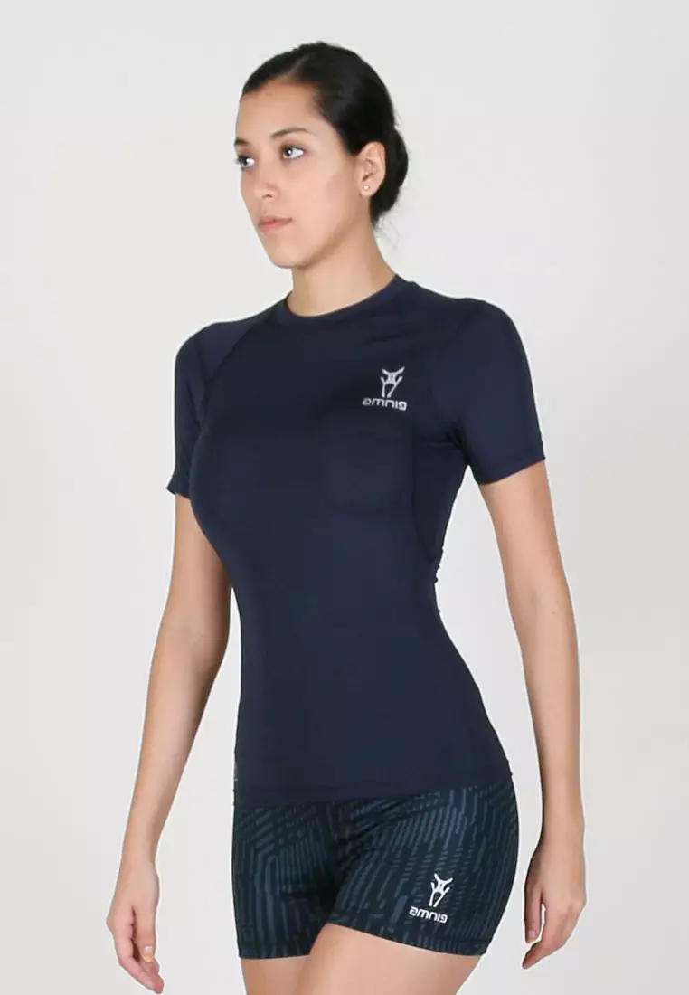 Women Maxforce Agile Compression Short Sleeve Top (Navy)