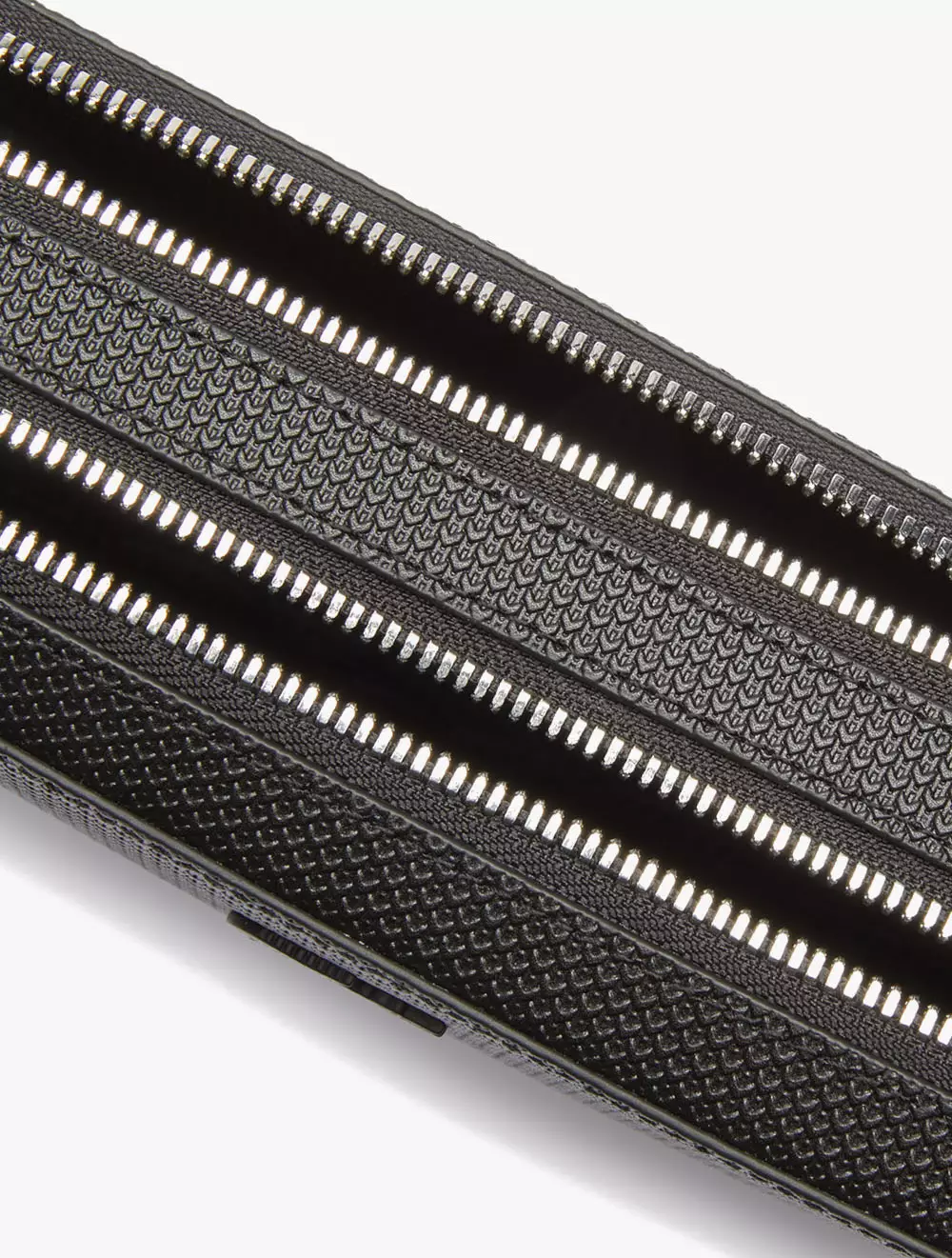 Men's Chantaco Piqué Leather Zip Pouch - Black